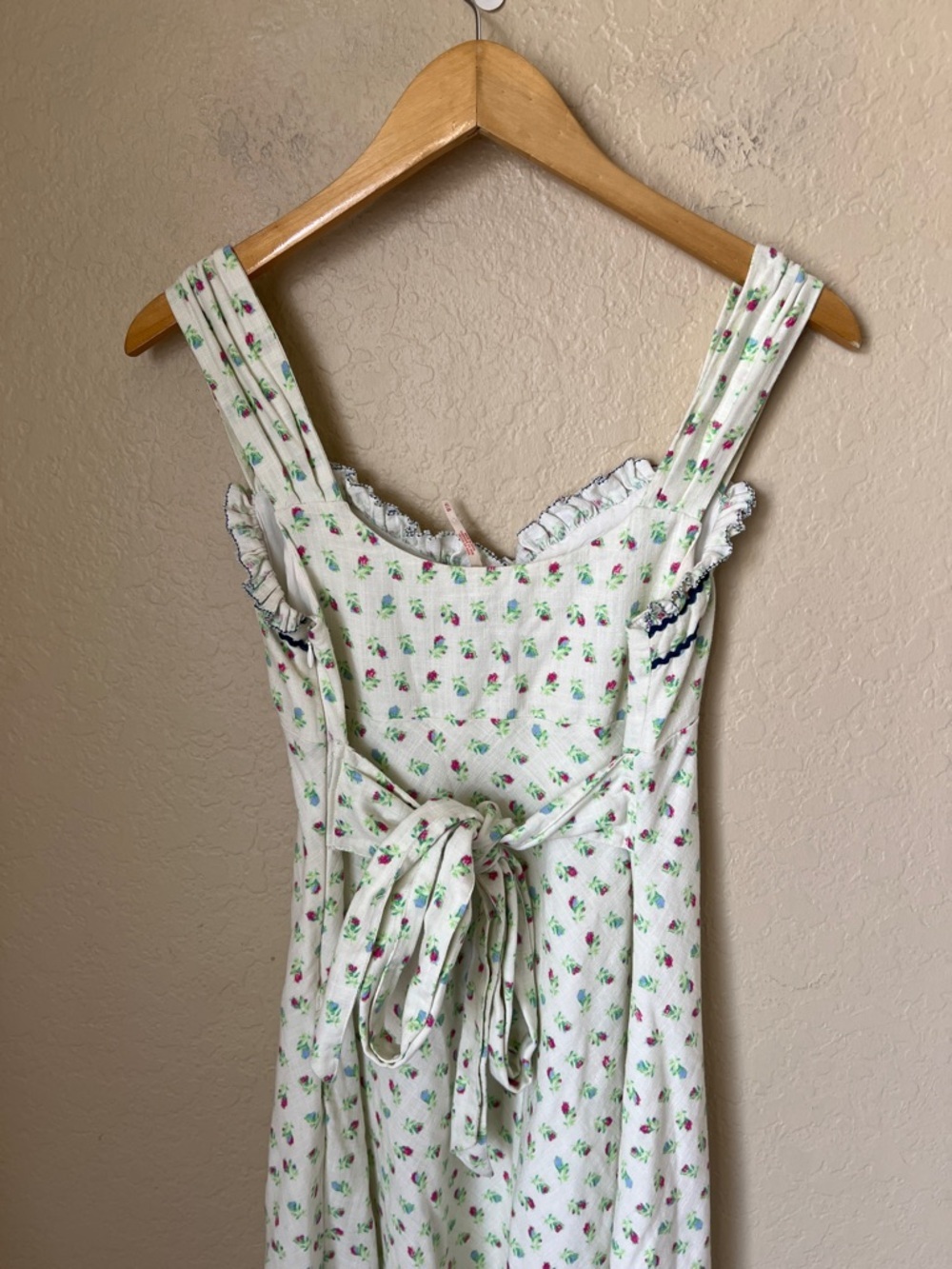 Free people sweet hearts midi floral tie back dress XS - Picture 10 of 12